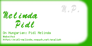 melinda pidl business card